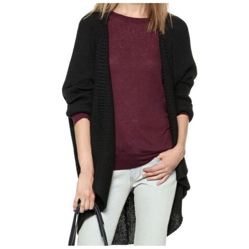 Brochu Walker Black Open Front city Cardigan Shawl